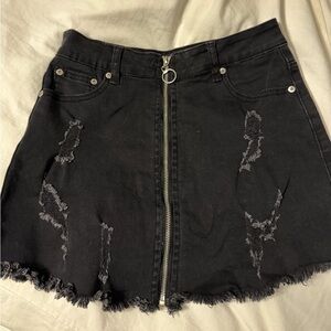 Dance & Marvel Black Denim Skirt